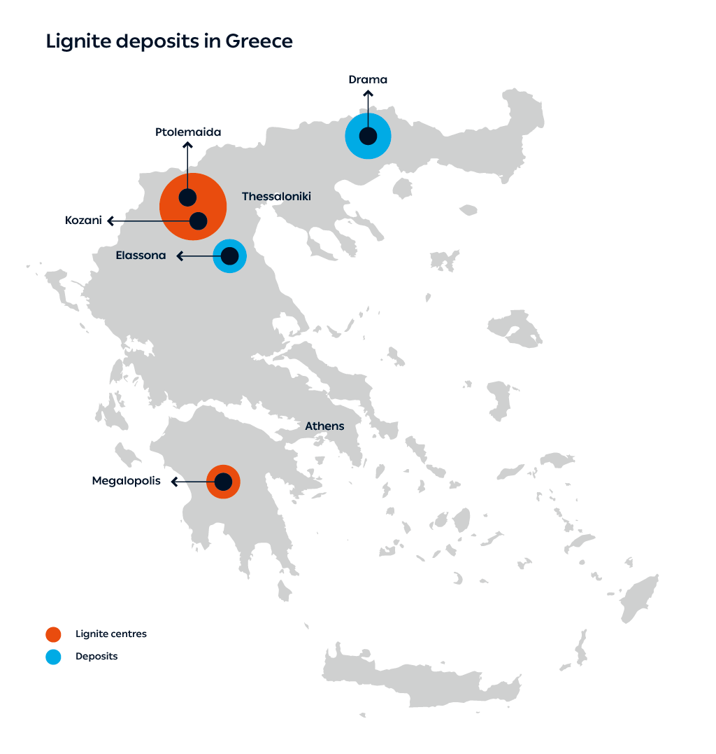 PPC, Lignite deposits in Greece